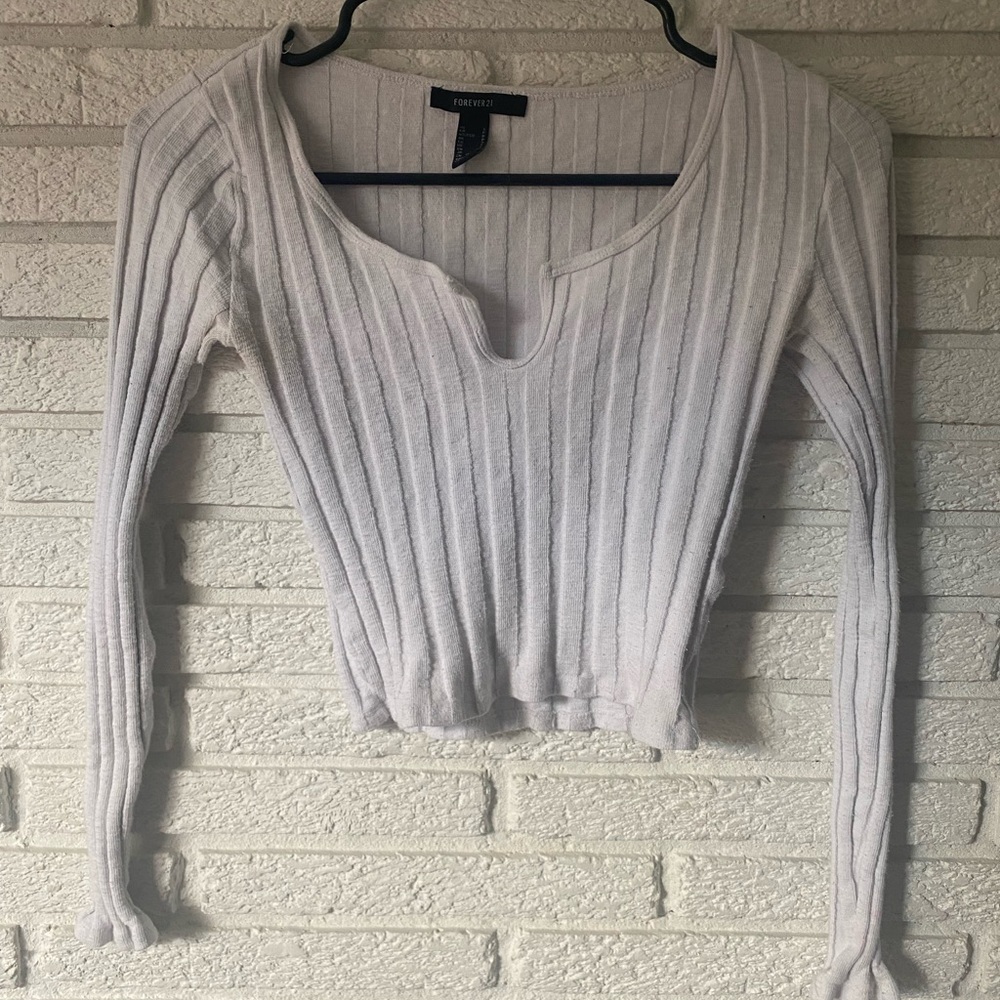 FOREVER 21 WHITE LONG SLEEVE SHIRT